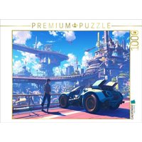 CALVENDO Puzzle Modernes Auto in moderner Stadt im Anime Stil 1000 Teile Lege-Größe 64x48cm Foto-Puzzle für glückliche Stunden CALVENDO Puzzle Modernes Auto in moderner Stadt im Anime Stil 1000 Teile Lege-Größe 64x48cm Foto-Puzzle für glückliche Stunden von Calvendo Puzzle