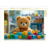 CALVENDO Puzzle Niedlicher Baby Teddybär im Kinderzimmer mit buntem Spielzeug 2000 Teile Lege-Größe 90x67cm Foto-Puzzle für glückliche Stunden CALVENDO Puzzle Niedlicher Baby Teddybär im Kinderzimmer mit buntem Spielzeug 2000 Teile Lege-Größe 90x67cm Foto-Puzzle für glückliche Stunden von Calvendo Puzzle