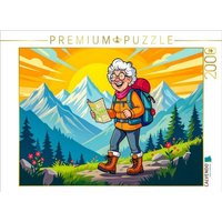 CALVENDO Puzzle Oma wandert fröhlich mit Rucksack durch sonnige Berglandschaft 2000 Teile Lege-Größe 90x67cm Foto-Puzzle für glückliche Stunden CALVENDO Puzzle Oma wandert fröhlich mit Rucksack durch sonnige Berglandschaft 2000 Teile Lege-Größe 90x67cm Foto-Puzzle für glückliche Stunden von Calvendo Puzzle