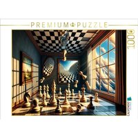 CALVENDO Puzzle Schachgeflüster im Raum der Illusionen: Das Spiel, das Realität verbiegt 1000 Teile Lege-Größe 64x48cm Foto-Puzzle für glückliche Stunden CALVENDO Puzzle Schachgeflüster im Raum der Illusionen: Das Spiel, das Realität verbiegt 1000 Teile Lege-Größe 64x48cm Foto-Puzzle für glückliche Stunden von Calvendo Puzzle