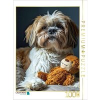 CALVENDO Puzzle Shih Tzu, mein Lieblingsspielzeug | 1000 Teile Lege-Größe 64x48cm Foto-Puzzle für glückliche Stunden von Calvendo Puzzle