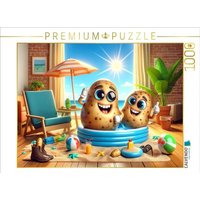 CALVENDO Puzzle Sommerspaß im Wohnzimmer: Kartoffeln im Planschbecken | 1000 Teile Lege-Größe 64x48cm Foto-Puzzle für glückliche Stunden von Calvendo Puzzle