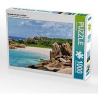 CALVENDO Puzzle Strandbucht auf La Digue 1000 Teile Lege-Größe 64 x 48 cm Foto-Puzzle Bild von Jürgen Feuerer von Calvendo Puzzle