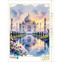 CALVENDO Puzzle Taj Mahal - Strahlende Liebeserklärung 1000 Teile Lege-Größe 64x48cm Foto-Puzzle für glückliche Stunden CALVENDO Puzzle Taj Mahal - Strahlende Liebeserklärung 1000 Teile Lege-Größe 64x48cm Foto-Puzzle für glückliche Stunden von Calvendo Puzzle