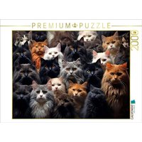 CALVENDO Puzzle Viele Katzen auf einem Bild | 2000 Teile Lege-Größe 90x67cm Foto-Puzzle für glückliche Stunden von Calvendo Puzzle