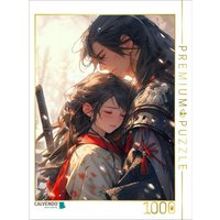 CALVENDO Puzzle Bis wir uns wiedersehen - Samurai Liebespärchen im Manga Stil | 1000 Teile Lege-Größe 64x48cm Foto-Puzzle für glückliche Stunden von Calvendo