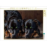 CALVENDO Puzzle Majestätische Rottweiler - Voller Kraft und Loyalität 2000 Teile Lege-Größe 90x67cm Foto-Puzzle für glückliche Stunden CALVENDO Puzzle Majestätische Rottweiler - Voller Kraft und Loyalität 2000 Teile Lege-Größe 90x67cm Foto-Puzzle für glückliche Stunden von Calvendo
