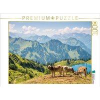 CALVENDO Puzzle Rinder am Nebelhorn 1000 Teile Lege-Größe 64x48cm Foto-Puzzle für glückliche Stunden CALVENDO Puzzle Rinder am Nebelhorn 1000 Teile Lege-Größe 64x48cm Foto-Puzzle für glückliche Stunden von Calvendo