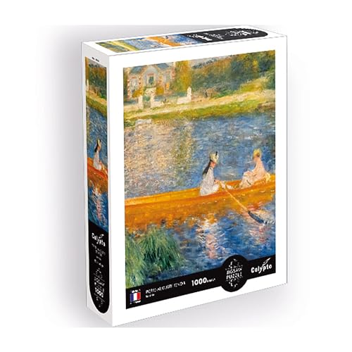 Calypto 3907010 Das Boot, La Yole, 1000 Teile Puzzle mit Soft-Touch, Kunstpuzzle mit samtiger Oberfläche, für Erwachsene und Kinder ab 9 Jahren, Pierre-Auguste Renoir von Calypto