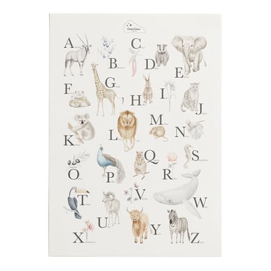 Cam Cam® COPENHAGEN Alphabet Poster Tiere & Pflanzen von Cam Cam® COPENHAGEN