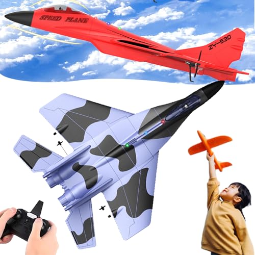 Camic Wonstorex Rc Plane, Wonstorex Remote Control Fighter Jet, Tessieshop 2.4gHZ Rc Remote Control Fighter Model Toy, Gravity Gliders Airplane for Adult Kids (Purple) von Camic