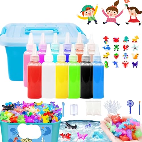 Magic Water Elf Toy Kit, Aqua Fairy Water Gel Kit, Color Changing Magic Water Elf, Children Handmade Aqua Gel Sensory Toy Set, 3D Ocean DIY Water Magical Creatures Colloid Toys (12 Colors) von Camic