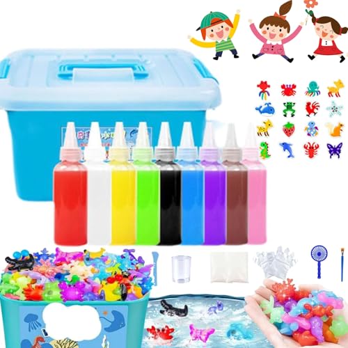 Magic Water Elf Toy Kit, Aqua Fairy Water Gel Kit, Color Changing Magic Water Elf, Children Handmade Aqua Gel Sensory Toy Set, 3D Ocean DIY Water Magical Creatures Colloid Toys (9 Colors) von Camic