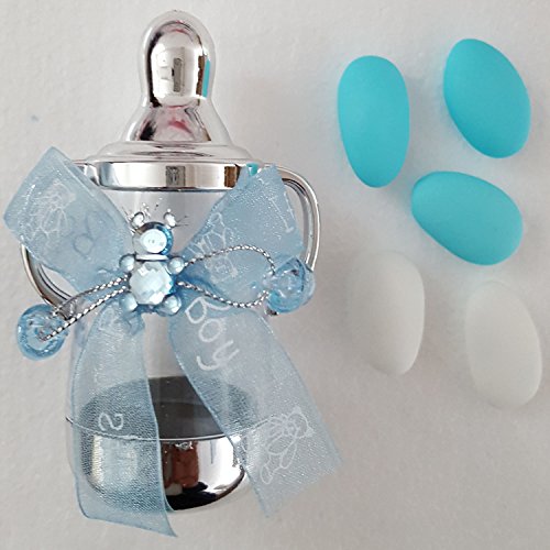 10 Stück mit 5 Mandeln Gastgeschenk Taufe Babyflasche bebek sekeri Vintage Babyparty Tischdeko Taufe von Can Süs