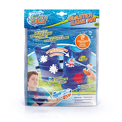 Canal Toys - Hydro Blaster EXT 002- Wasseraktivierten Zielschutzwesten für Wasserpistolen, farbwechselnde Westen, perfektes Sommerspielzeug und Wassersport für Kinder, 2 Westenpaket, Blau von Canal Toys