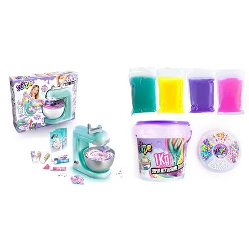 CANAL TOYS - So Slime SSC 229: DIY Marmorschleim mit Perlen für Dekorationen und Schleim-Standmixer, Fertige Schleim-Eimer, Mix'in & Make Your Own Slime Set mit Charms und Perlen, 1KG von Canal Toys