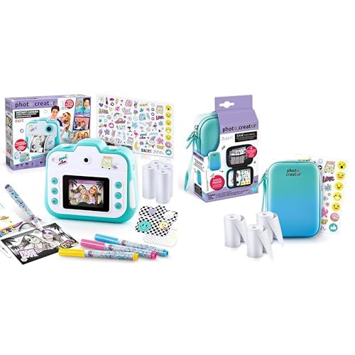 Canal Toys CLK 001 Sofortbildkamera für Kinder-Instant Print Creator mit LCD-Display-Kinderkamera und Fotodrucker, Photo Creator CLK 012- Schutzhülle für Digitale Sofortbildkamera von Canal Toys