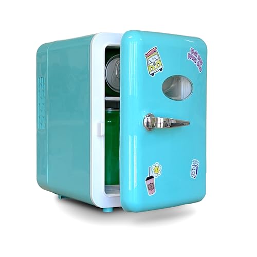 Canal Toys - So Chill: USB-betriebener Mini-Kühlschrank - 4L Kapazität, Personalisierbar mit Stickern - Für Reisen & Gaming, Vielseitig Einsetzbar durch Kompakte Größe (Blau) von Canal Toys