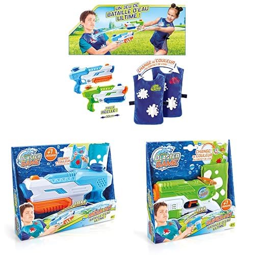 Canal Toys - Hydro Blaster EXT 001 Wasserpistole & wasseraktivierte Weste, Hydro Blaster Set, Wasserpistole & farbwechselnde Zielweste, blau - EXT 006 Wasserpistole & wasseraktivierte Weste, Super Kit von Canal Toys