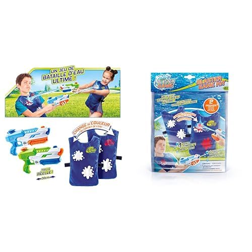 Canal Toys - Hydro Blaster EXT 001- Wasserpistole und wasseraktivierte Weste, Spritzpistole mit farbwechselnder Zielweste und Hydro Blaster EXT 002- wasseraktivierte Zielwesten für Wasserpistolen von Canal Toys