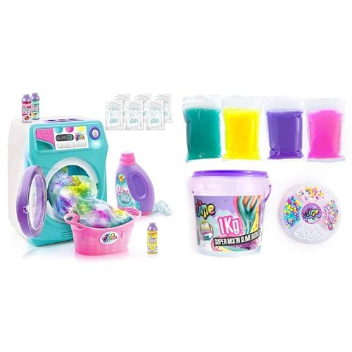 Canal Toys So Slime SSC 134 DIY Tie Dye Slime mit Waschmaschinenmixer und So Slime SSC 148 Ready Slime Bucket, Mix'in & Make Your Own Slime Set mit Charms und Perlen, 1 kg, Multi-Coloured Canal Toys So Slime SSC 134 DIY Tie Dye Slime mit Waschmaschinenmixer und So Slime SSC 148 Ready Slime Bucket, Mix'in & Make Your Own Slime Set mit Charms und Perlen, 1 kg, Multi-Coloured von Canal Toys