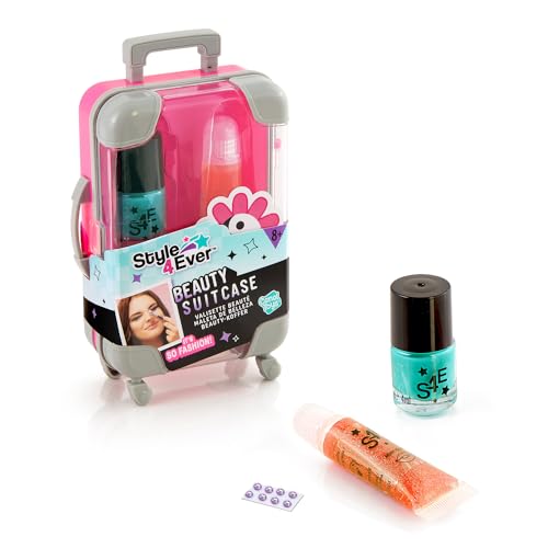 Canal Toys - Style 4 Ever OFG 309- Mini Beauty Trolley Schminkset für Mädchen, Kosmetikspielzeug mit Lipgloss, Nagellack und Schmuckstein, 1 Set, Mehrfarbig von Canal Toys