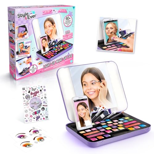 Canal Toys - Style 4 ever OFG 247- LED Schminkkoffer Set für Kinder, Schminkpalette und Koffer, abwaschbares Schmink- und Kosmetikspielzeug, Makeup-Palette 1 Set, mehrfarbig von Canal Toys