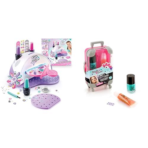 Canal Toys - Style 4 ever OFG 241- Nail Art Gel Studio Set mit echter UV-Nageltrocknerlampe, falschen Nägeln und Nagellack, und Style 4 Ever OFG 309 Mini Beauty Trolley Make-Up Set für Mädchen von Canal Toys