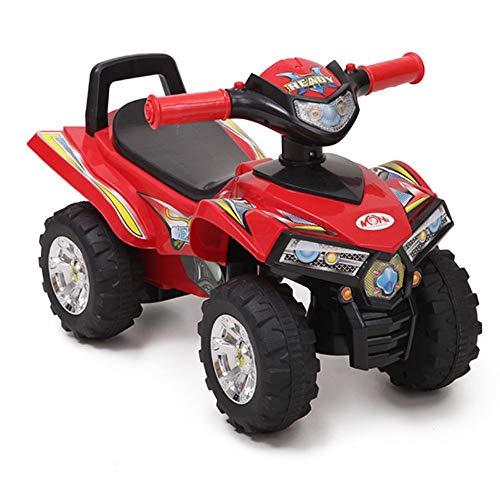 Moni Rutschauto ATV 551 ab 1 Jahr mit Musikfunktion, Hupe, Quad Design, Farbe:schwarz/rot von Moni