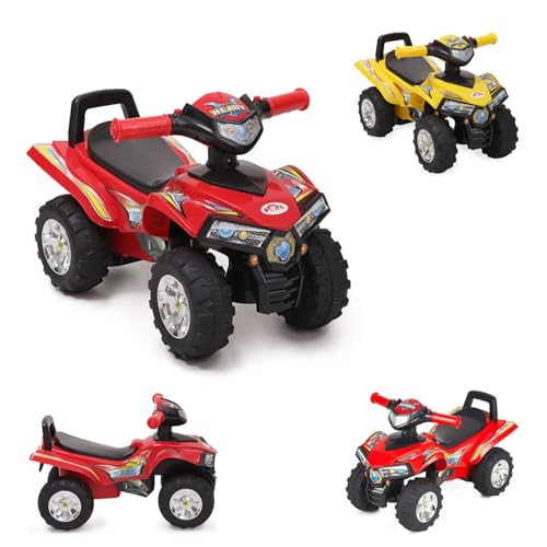 Moni Rutschauto ATV 551 ab 1 Jahr mit Musikfunktion, Hupe, Quad Design, Farbe:schwarz/rot von Cangaroo