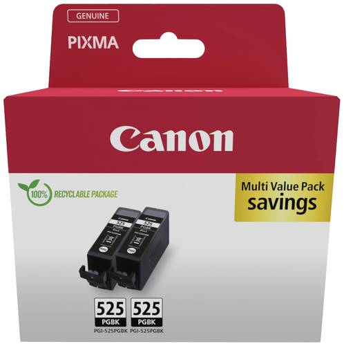 Canon Druckerpatrone PGI-525 BK Twin Pack Original 2er-Pack Schwarz 4529B017 von Canon