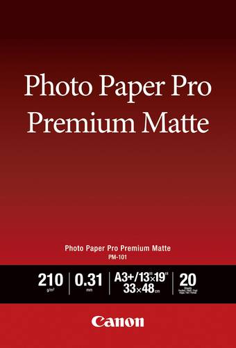 Canon Photo Paper Pro Premium Matte PM-101 8657B006 Fotopapier DIN A3 210 g/m² 20 Blatt Matt von Canon