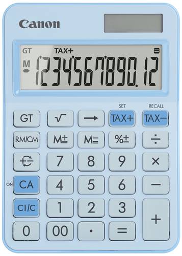 Canon LS-125KB-PBL Taschenrechner Pastell-Blau Display (Stellen): 12 batteriebetrieben, solarbetrieb von Canon