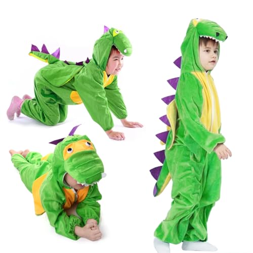 Capaneus Dinosaurier Kostüm Kinder，Dinokostüm Jungen Mädchen, Dinosaurier Kostüm für Baby, Kinder Dinosaurier Jumpsuit Kostüm, für Cosplay Kindergeburtstag Karneval Halloween Faschingskostüme von Capaneus