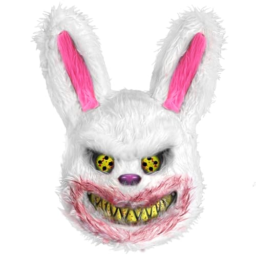 Capaneus Halloween Maske Horror Hasenmaske Halloween Maske Kinder Erwachsene Gruselige Hasen Blutige Halloweenmaske für Kostüm Karnevalsparty Cosplay Maskerade Festival Party Capaneus Halloween Maske Horror Hasenmaske Halloween Maske Kinder Erwachsene Gruselige Hasen Blutige Halloweenmaske für Kostüm Karnevalsparty Cosplay Maskerade Festival Party von Capaneus