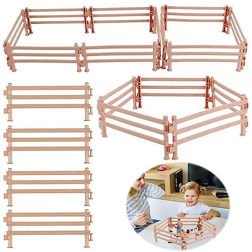 40 Stück Pferdezaun Spielzeug, Pferd Corral Fechten Zubehör Spielzeug, Mini Pferd Corral Zaun, Corral Fechten Panel Zubehör, Pferdezaun Zubehör, DIY Micro Spielzaun für Kinder Bauernhof von Capgoost