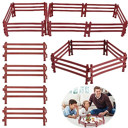 Capgoost 40 Stück Pferdezaun Spielzeug, Pferd Corral Fechten Zubehör Spielzeug, Mini Pferd Corral Zaun, Corral Fechten Panel Zubehör, Pferdezaun Zubehör, DIY Micro Spielzaun für Kinder Bauernhof von Capgoost