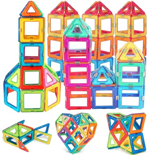 Capgoost Magnetische Bausteine, 36 Teile Magnete Bauklötze Spielzeug, Kinder DIY Magnetspielzeug, Magnetbausteine Magneten Kinder, Lustiges Pädagogisches Bauspielzeug für Jungen Mädchen ab 3 Jahren von Capgoost