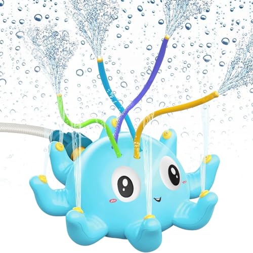 Wasserspielzeug Kinder Outdoor, Wassersprinkler Kinder, Wasserspielzeug Kinder Sprinkler, Wasserspiel Garten, Krake Rasensprenger Kinder, Baby Badespielzeug Outdoor Garten Wasserspielzeug für Sommer von Capgoost