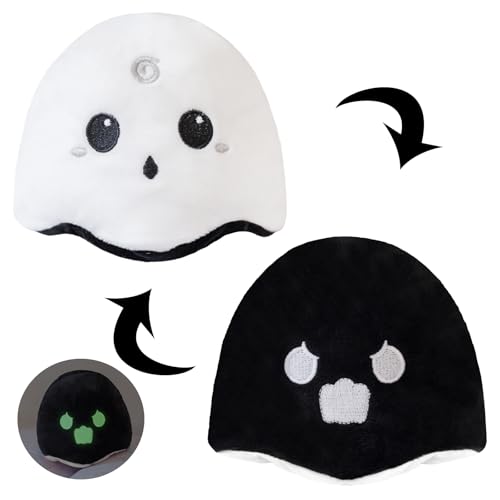Halloween Kuscheltier, 10 CM Geist Kuscheltier, Wendbares Geist Plüschtier, Luminous Halloween Plüschtier, Geisterhäuser Deko, Süße Spielzeug Kuscheltiere Dekoration Plush Toy für Kinder Geschenk Halloween Kuscheltier, 10 CM Geist Kuscheltier, Wendbares Geist Plüschtier, Luminous Halloween Plüschtier, Geisterhäuser Deko, Süße Spielzeug Kuscheltiere Dekoration Plush Toy für Kinder Geschenk von Capgoost