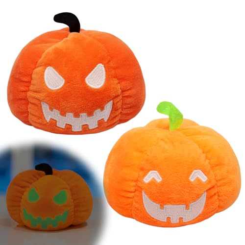 Halloween Kuscheltier, 10 cm Kürbis Kuscheltier, Wendbares Kürbis Plüschtier, Luminous Halloween Plüschtier, Geisterhäuser Deko, Herbst Kürbis Kuscheltiere Dekoration Plush Toy für Kinder Geschenk Halloween Kuscheltier, 10 cm Kürbis Kuscheltier, Wendbares Kürbis Plüschtier, Luminous Halloween Plüschtier, Geisterhäuser Deko, Herbst Kürbis Kuscheltiere Dekoration Plush Toy für Kinder Geschenk von Capgoost