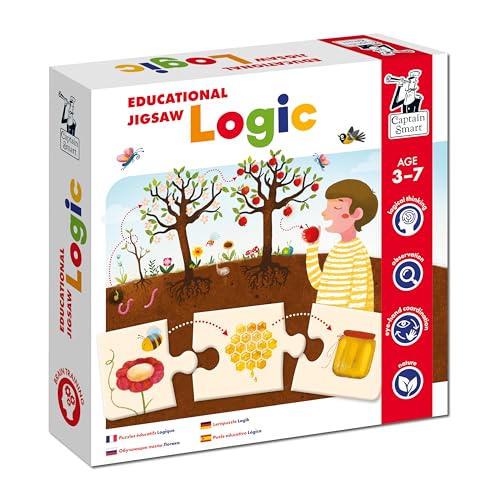 Captain Smart Lernspiel für Kinder Jigsaw Logic Natur, Logik, Ähnlichkeiten, Gegensätze Bildungseinrichtungen Spiel für Puzzle, Lernspielzeug, Geschenk für Kinder von 3-7 Jahren von Captain Smart