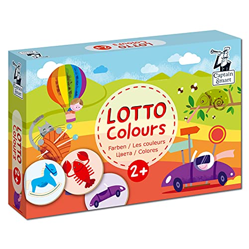 Captain Smart Memory-Spiel Lotto Farben Lernspiel für Kinder Brettspiel für 2 Jahre alte Jungen & Mädchen (2+) 1-6 Spieler Beobachtungskarte Lernspielzeug Geschenk für Kinder von Captain Smart