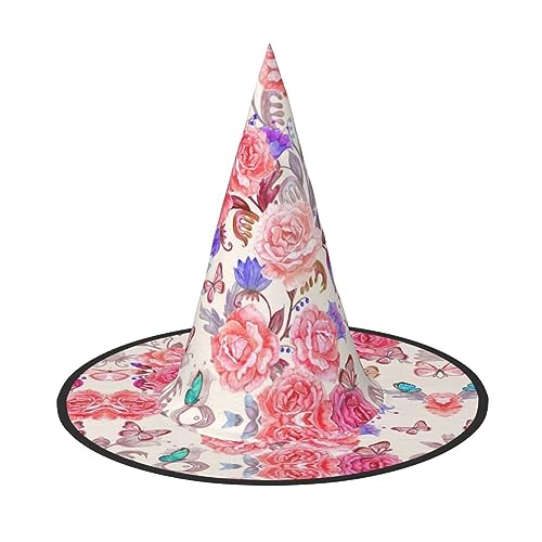 Blume Rose Schmetterling Einzigartiger Halloween Hut - Oxford Tuch Material, Perfekt für Partys und Kostümveranstaltungen von CarXs