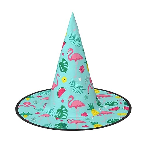Flamingo Eiscreme Obst Einzigartiger Halloween Hut - Oxford Tuch Material, Perfekt für Partys und Kostümveranstaltungen von CarXs
