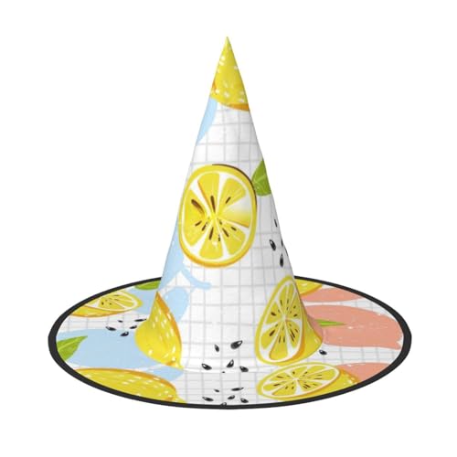 Fruits Lemon Einzigartiger Halloween-Hut - Oxford-Tuchmaterial, perfekt für Partys und Kostümveranstaltungen von CarXs