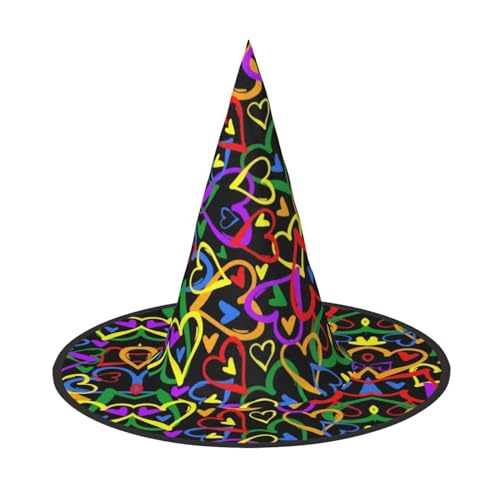 Gay Pride Regenbogen Einzigartiger Halloween Hut - Oxford Tuch Material, Perfekt für Partys und Kostümveranstaltungen von CarXs