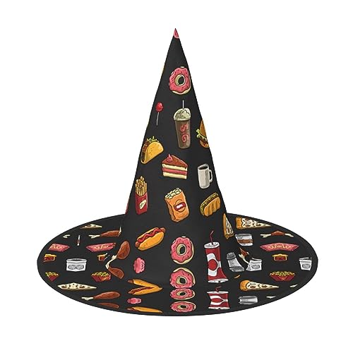 Hühnerbein Burger Drink Einzigartiger Halloween Hut - Oxford Tuch Material, Perfekt für Partys und Kostümveranstaltungen von CarXs