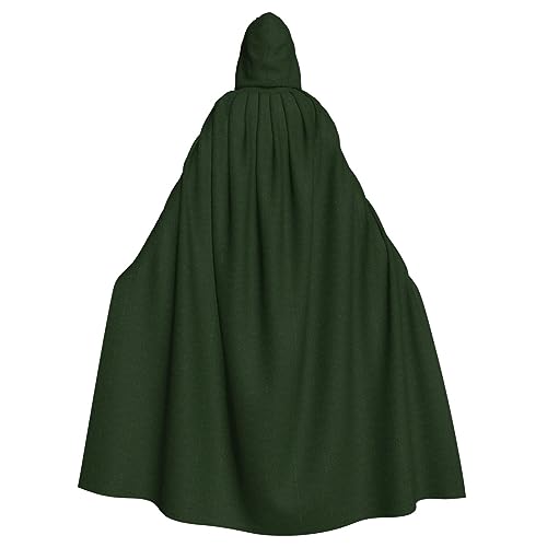 Hunter Green Floral Petals Pattern Printing Hooded Cloak for Women - Mens Cloak, Perfect For Halloween, Hooded Cloak von CarXs