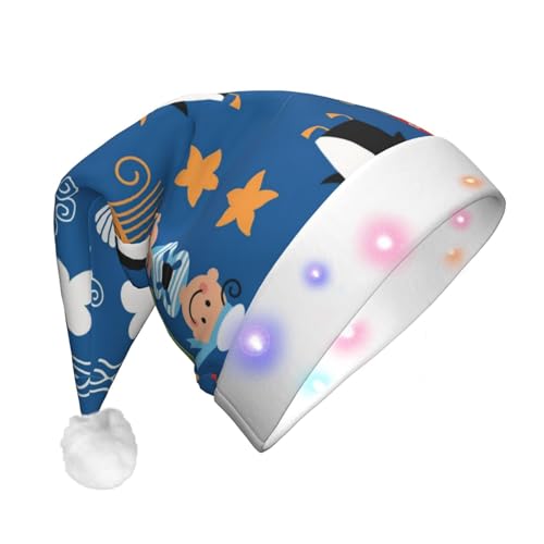 Pinguin-Schildkröte LED-Weihnachtsmütze für Erwachsene – lebendige Farben und langlebige LED-Lichter für Weihnachtsmütze von CarXs
